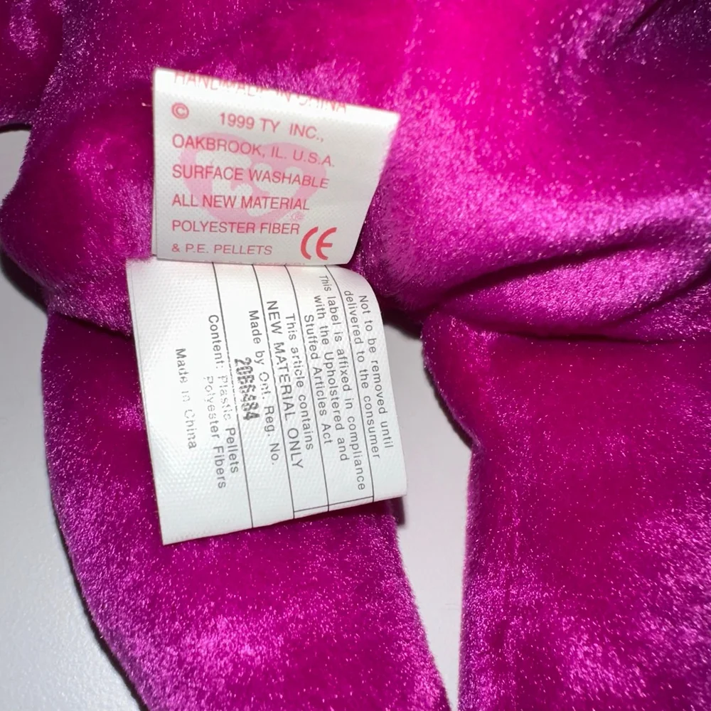 Ty Beanie Baby Millennium Bear Purple Plush Toy 1999 Canadian Tush Tag NEW NWT